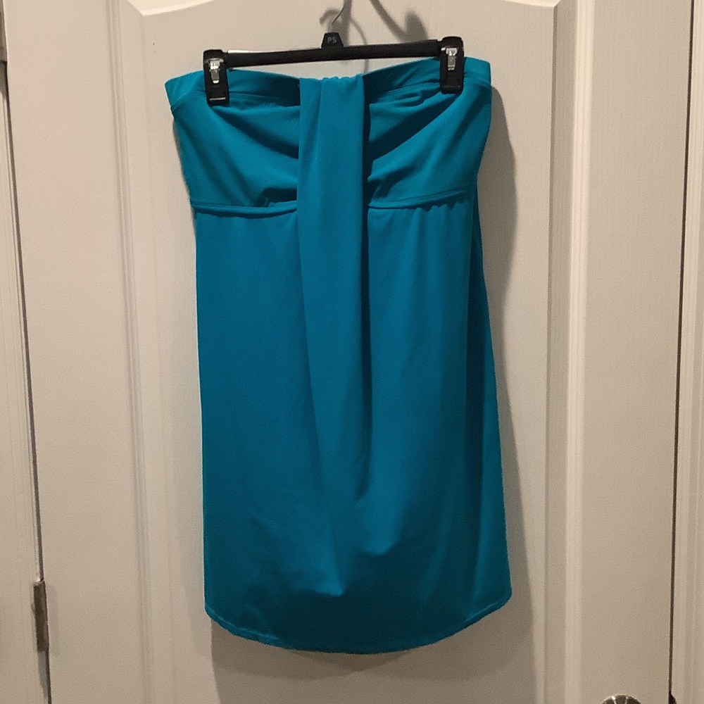 Strapless Teal Bandau Swimsuit